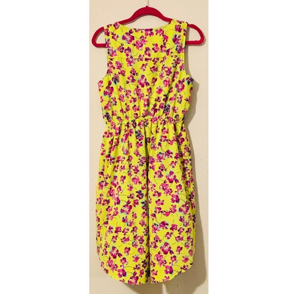 Daisy Fuentes Floral High Low Dress Large - Picture 2 of 4